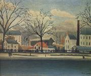 Henri Rousseau Banks of the Marne painting